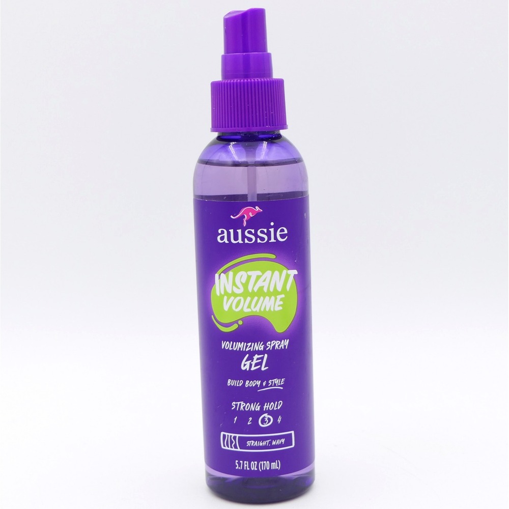 Aussie Instant Volume Volumizing Spray Gel Strong Hold For Straight/Wavy 5.7 oz